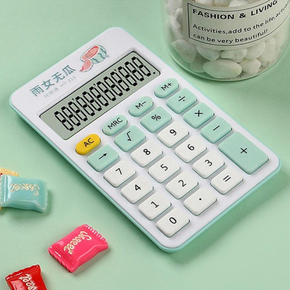 12-Digit Minimalist Mini Calculator Large LCD Display Electronic Calculator  Home