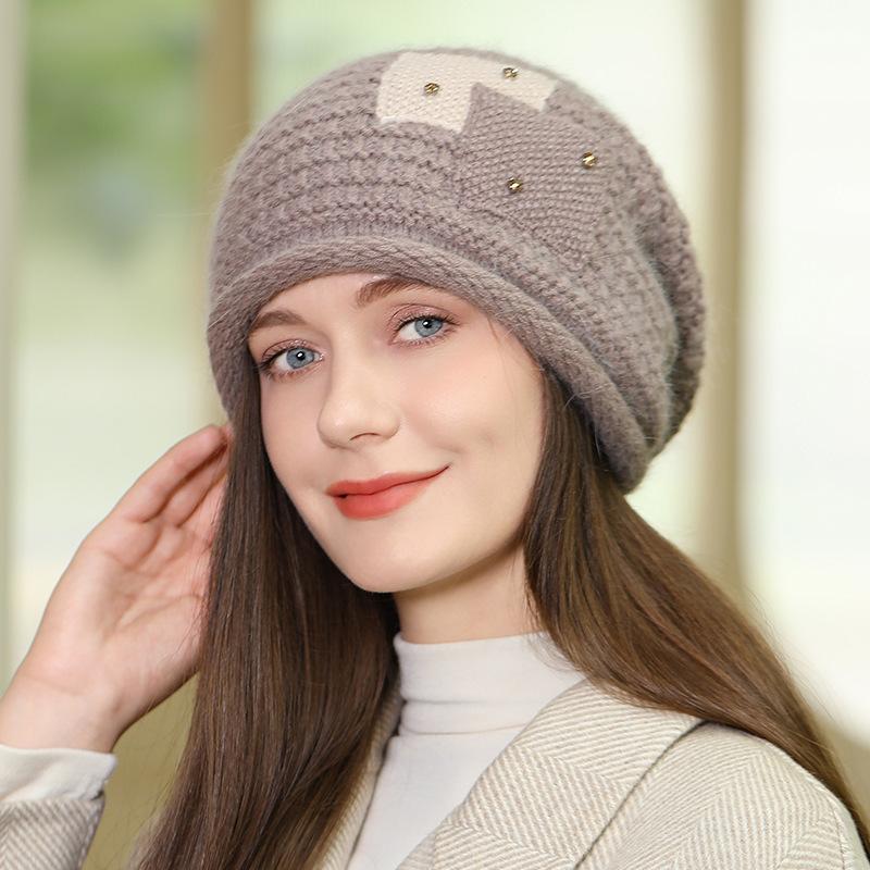 

Уютная вязаная шапка для женщин — эластичная, теплая и мягкая зимняя шапка из полиэстера с однотонным дизайном, идеально подходит для отдыха на открытом воздухе one size темно-коричневого