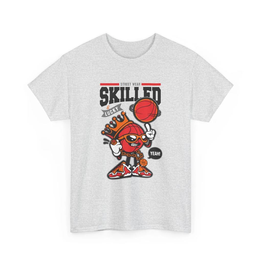 Skilled Crown Basketball T-Shirt | Retro Sports Graphic Cotton Shirt, Sport Gift