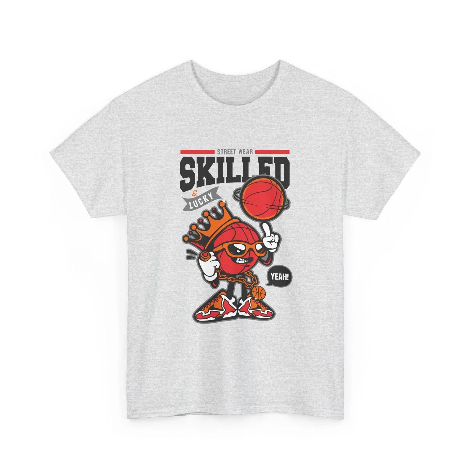 

Skilled Crown Basketball T-Shirt | Retro Sports Graphic Cotton Shirt, Sport Gift XL