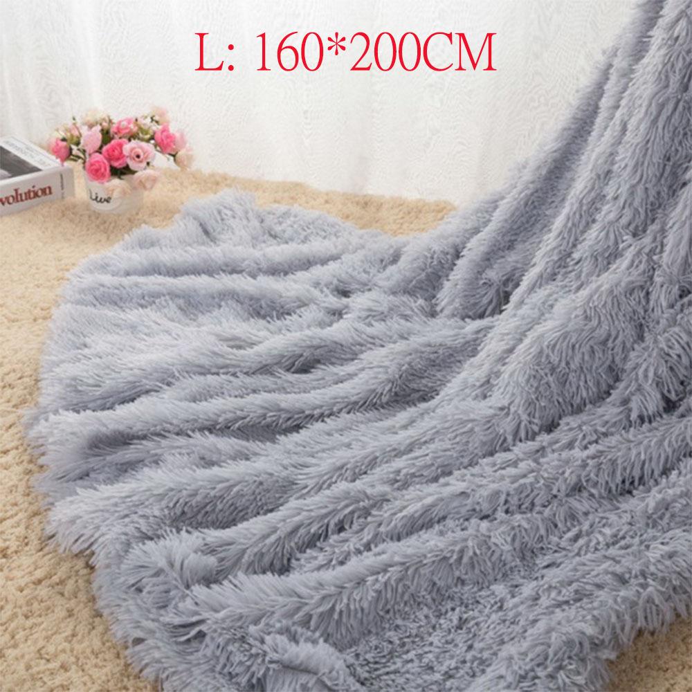 Super Soft Long Shaggy Fuzzy Fur Faux Fur Warm Elegant Cozy With Fluffy Sherpa Throw Blanket
