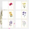 12pcs Vintage Floral Greeting Cards Set with Envelopes, Elegant Flower Invitations for Wedding Birthday Party Decor