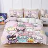 Sanrio My Melody Kuromi Pochacco Anime Duvet Cover Set Comforte Printed Cartoon Twin Size Bedding Sets Christmas Gifts 3-piece