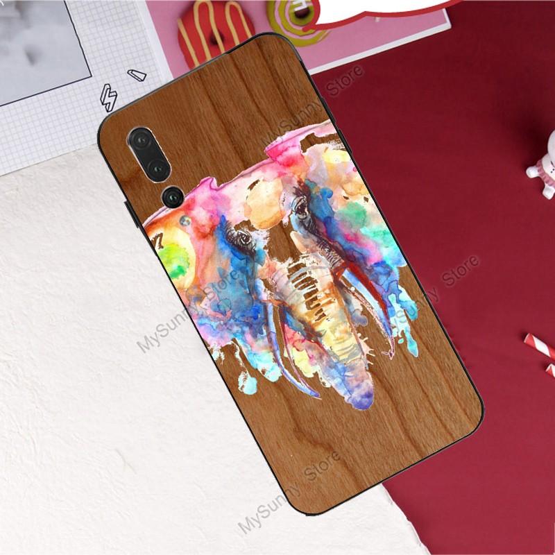 Natürliches Bambus-Holz Tierdruck Weiche Hülle Für Huawei P30 P20 P40 Lite PSmart 2019 2021 Nova 5T Hülle Für Honor 50 Pro X7 X8 X9