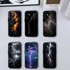 Dark Night Lightning Phone Case For Samsung Galaxy A73,A72,A71,A70,A53,A52,A51,Soft Silicone Black Cover