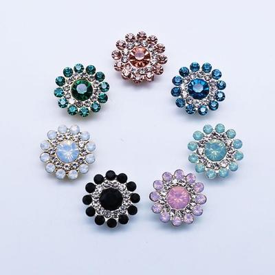 Steel Bottom Hat Accessories Clothes Decoration Rhinestone Buttons Crystal Glass Stone