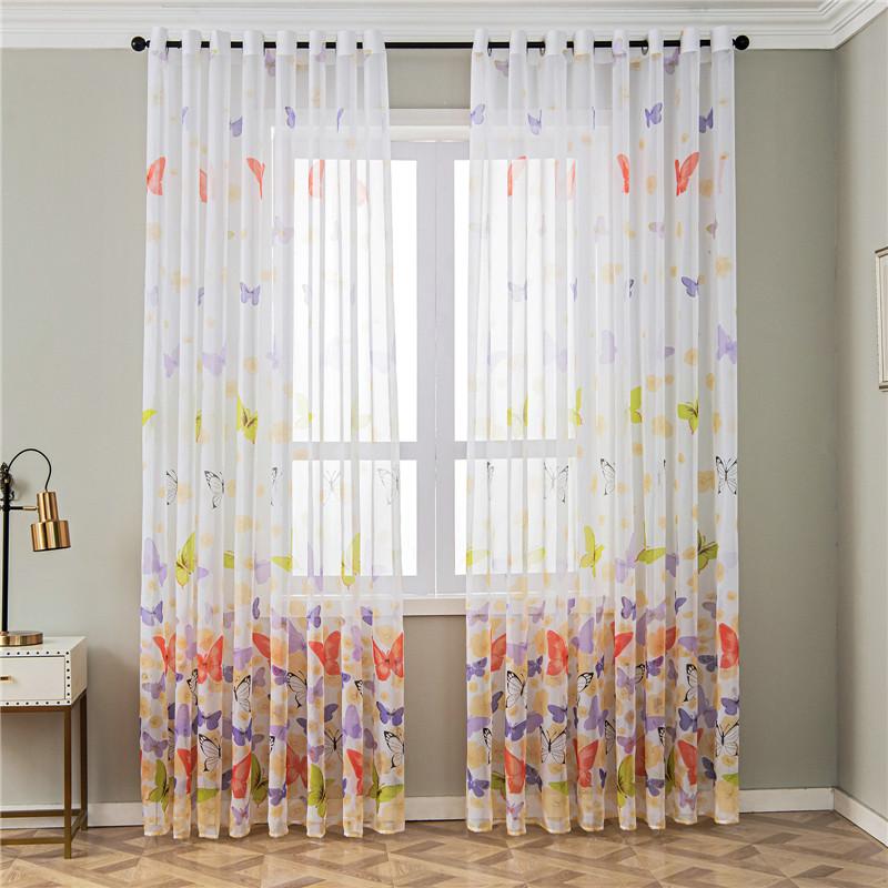 Topfinel Colorful Erfly Voile Tulle Sheer Curtains For Living Room Bedroom Kitchen At Affordable S Free Real Reviews With Photos Joom Topfinel Colorful Erfly Voile, Bright Colored Sheer Curtains