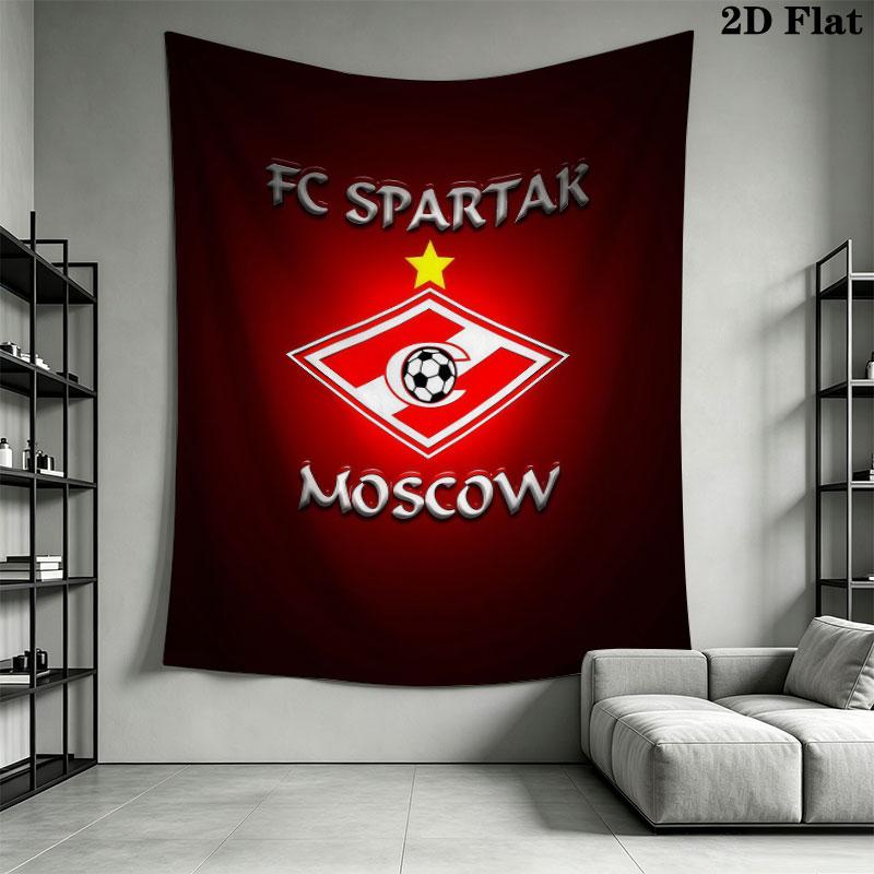 Spartak Moscow Surge Wall Hanging Printed Fabric Blanket Decorative Tapestries for Bedroom Living Room Home Decor