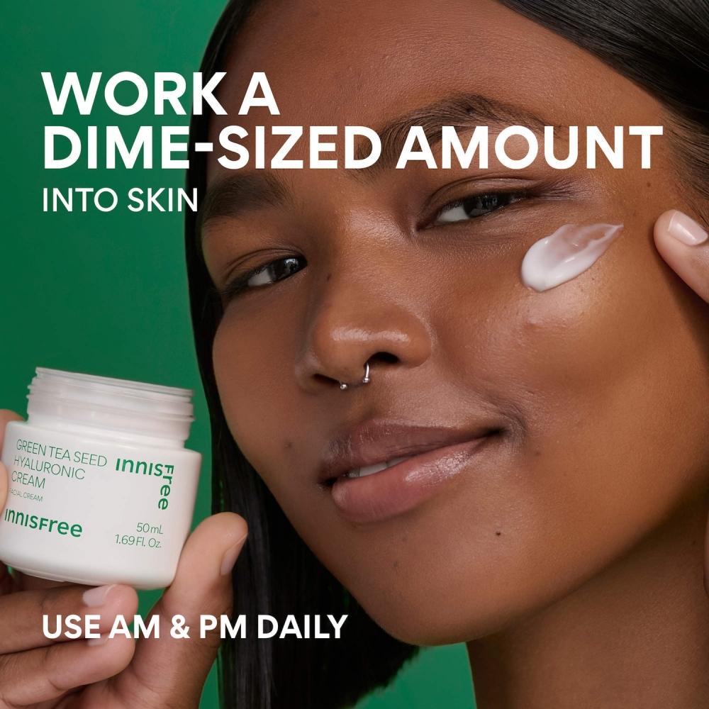 Innisfree Green Tea Hyaluronic Acid Hydrating Cream 2.7 Oz 80 Ml