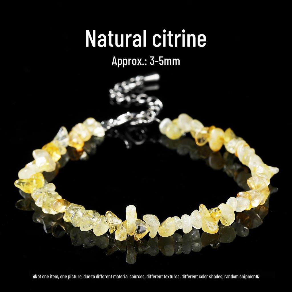 Pulsera Elástica de Chips de Ágata de Siete Colores de Jingdong