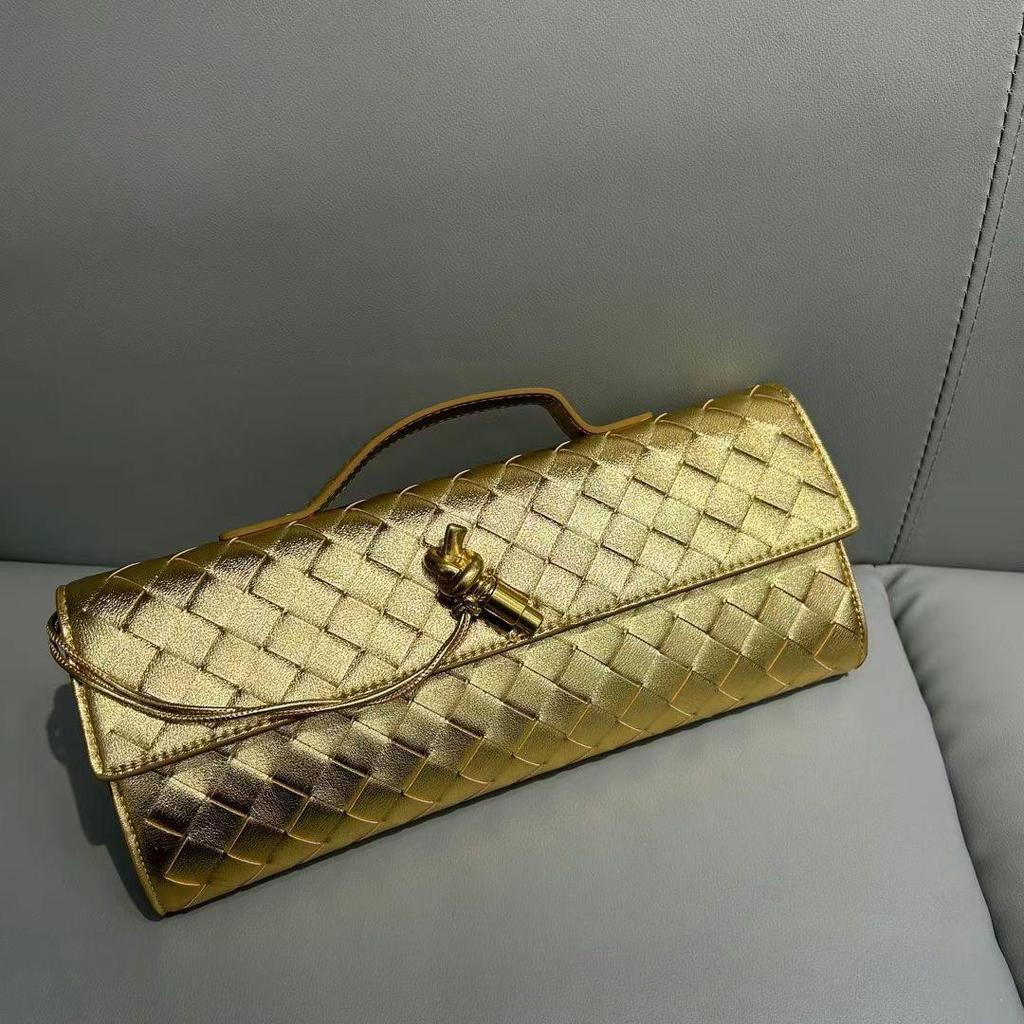 Sac à bandoulière de soirée élégant en cuir de vache tressé 2024