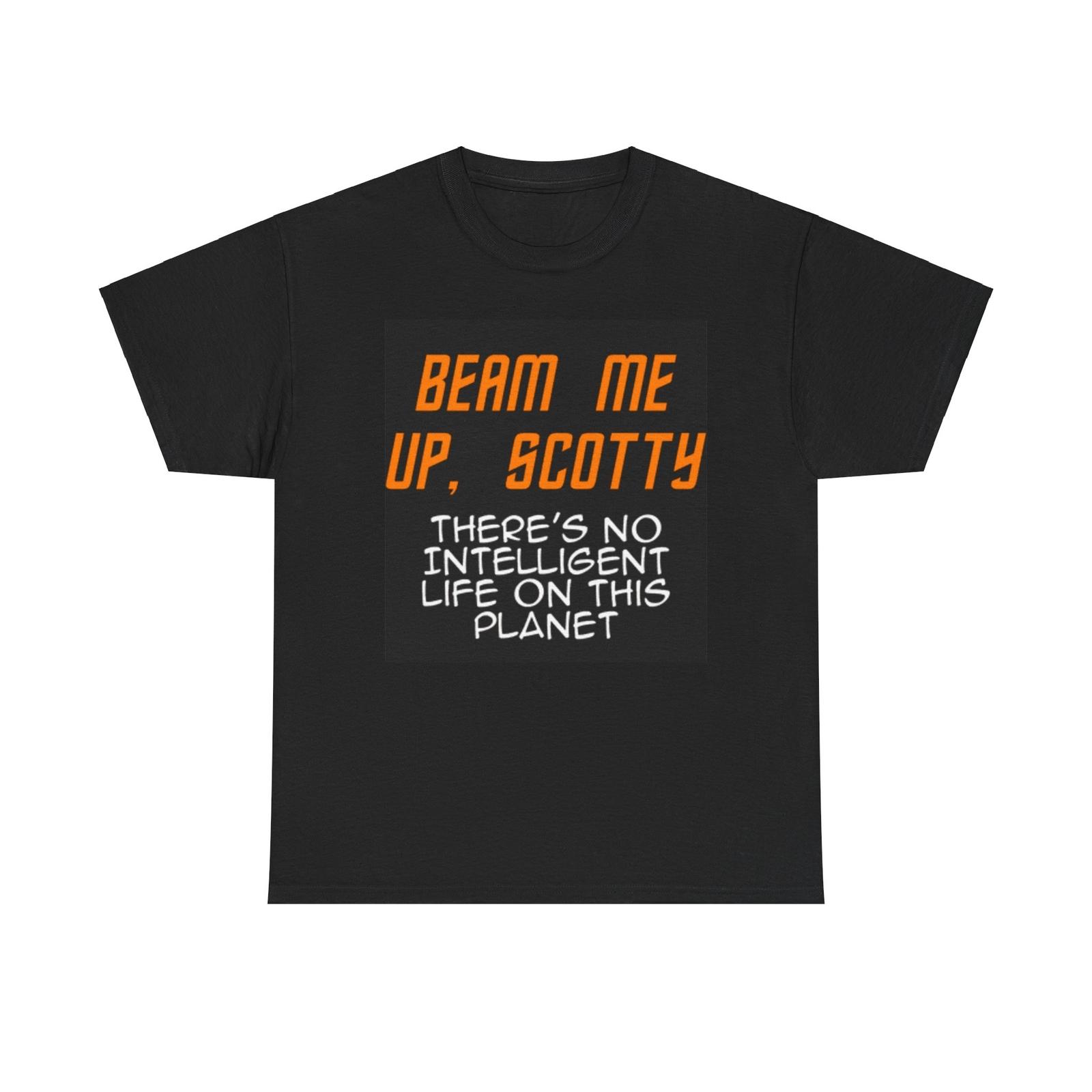 Майка Beam Me Up Scotty Смешная Ретро Винтажная Графическая 90-х Унисекс Тяжелый Хлопок XL