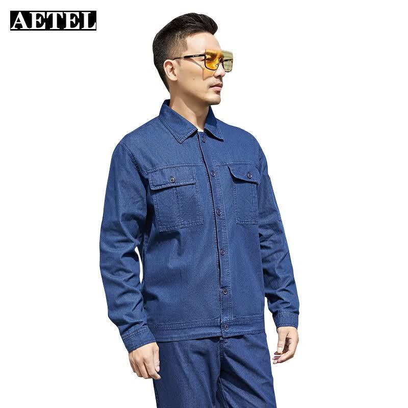 AETEL Summer Denim Long-Sleeve Workwear Set L