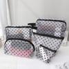New Mesh Transparent Cosmetic Bags Small Large Clear Purple Makeup Bag Portable Travel Toiletry Organizer Lipstick Storage Pouch
