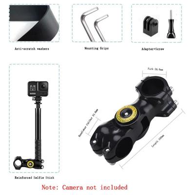 Motorcykel Cykel Styrefäste Osynlig Selfiestick Monopod för Insta360 X5 X4 GoPro Hero12 11 10 DJI Kameror Tillbehör