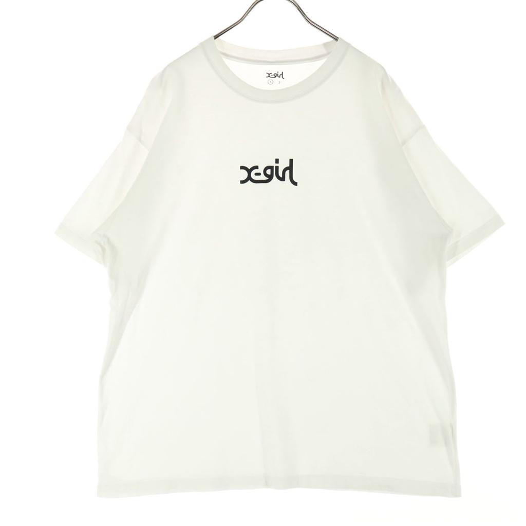 X-girl Short sleeve Round neck T-shirt S white Women Used