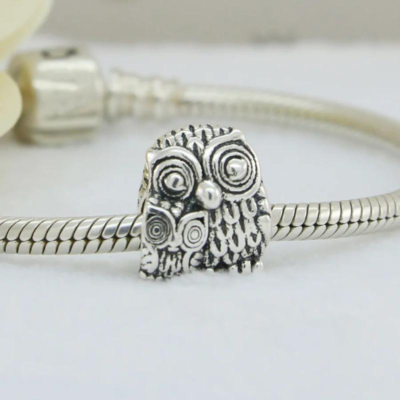 Newest 925 Silver Charm Bracelet Forest Animal Series Jewelry for Women Kangaroo Owl Swan