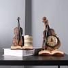 Supporto Espositore per Violino Stile Antico Portapenne e Matite Creativo Organizzatore da Scrivania Unico Ornamento Decorativo per Libreria Vintage
