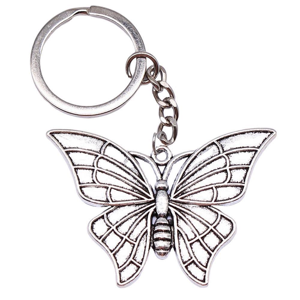 Breloc cu Charm Libelulă și Albină Pandantive Fluture Inel pentru Chei Inel de 28mm