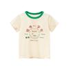 Children's Clothing Summer New Arrivals Girls' Korean Style Chinese Character Print Pure Cotton Short-Sleeved T-Shirt Baby Clothes Chinese Style