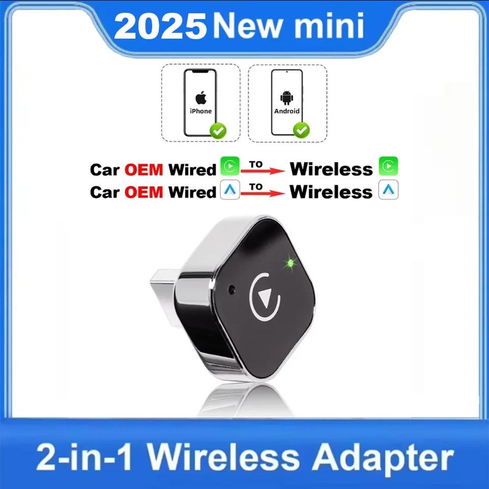 New Wireless CarPlay/Android Auto Adapter for Android iPhone Car Connectivity Box Wired To Wireless Smart AI Box USB Dongle Plug And Play Universal