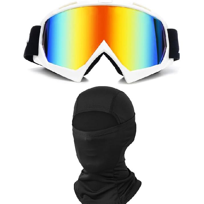 ATV Goggles With Balaclava Face Mask For Men Women And Youth, Dirt Bike Motorcycle Motocross Riding Ski Goggles