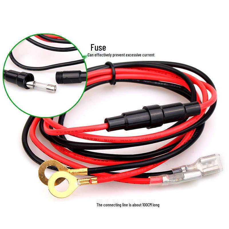 10A Fuse Wire Car Charger Universal Female Socket 12V Power Connection for Electric Vehicles & Motorcycles