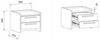 Altivo 2Sn Bedside Table, Artisan Oak-Anthracite, 2 Drawers, Low Bedside Table