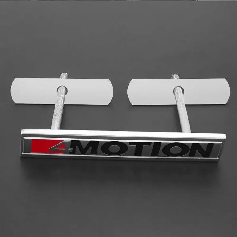 3D Metal 4 MOTION Logo Front Grille Badge Emblem Decals for VW Golf Tiguan Touareg Passat Polo Jetta Car Stickers Chrome zf3
