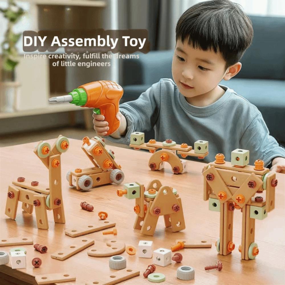 59/100/143Pcs Plastic Play House Assembly Toy Children's Educational Assembling Model  Boy and Girl