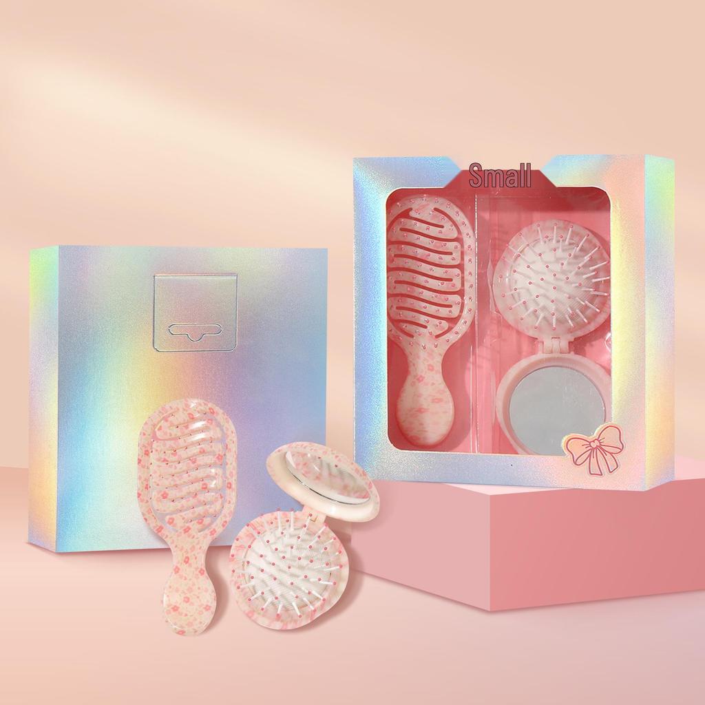 Special Water Transfer Mirror Comb Gift Set for Women and Children