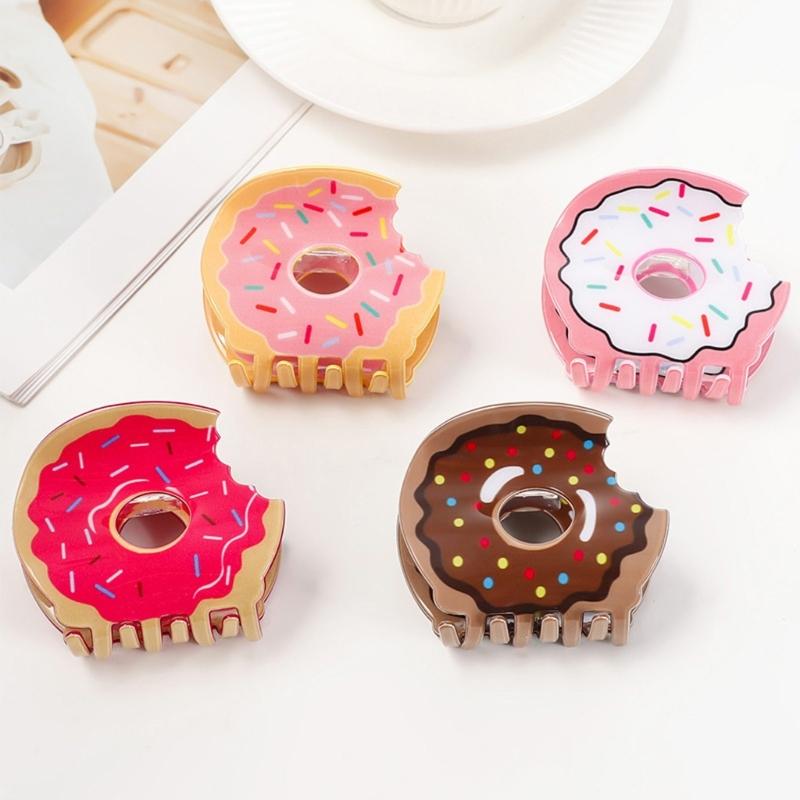 Kleurrijk Dessert Thema Haarklem Sterke Grip Veerclip Voor Dik Fijn Haar Koreaanse Styling Accessoire voor Vrouwen Dagelijkse Kleding
