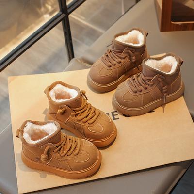 Children's Snow Boots Soft Bottom Anti-slippery Boys Girls Casual Warm Cotton Shoes Outdoor Kids Short Thermal Boots Winter