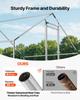 Metal Chicken Coop, 9.8x19.6x6.5 ft Large Walk-in Chicken Runs with Cover, Spire Roof Hen House Enclosure with Security Lock, Outdoor Duck Rabbit Cage