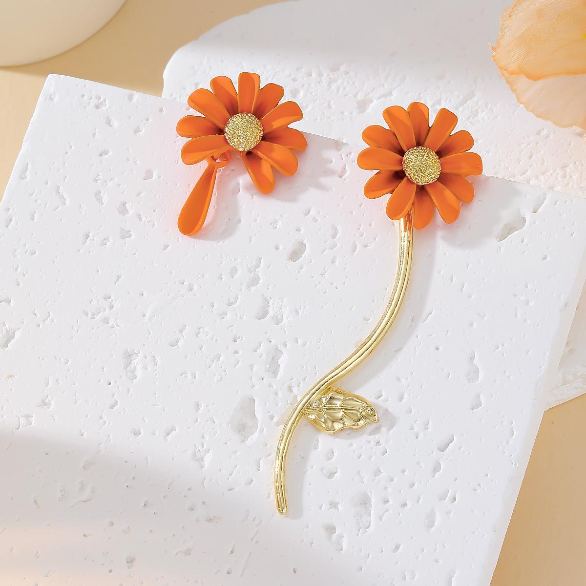 

Модные висячие серьги для женских украшений оранжевый