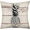 Tropical Pineapple Fruit Pattern Printing Pillow Cover Short Plush Suitable Living Rooms Bedrooms Sofas Throw Cushion Cover