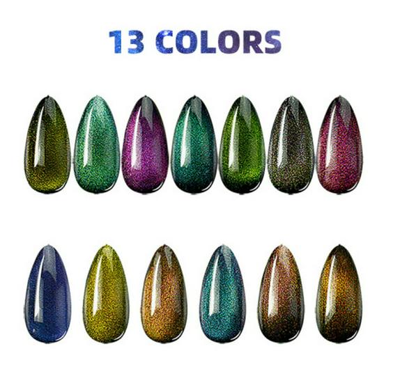 

Набор гель-лаков для ногтей «Кошачий глаз» 2022 с бесплатным магнитом - флаконы по 15 мл