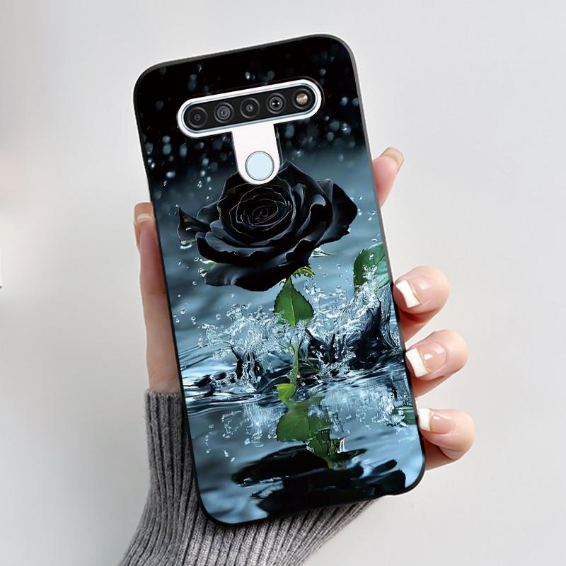 Luxury Cute Cool Boys Girls Case For LG K61 Q61 Q70 Phone Case Black Matte Soft Silicone Back Cover Protective TPU Bumper Shell