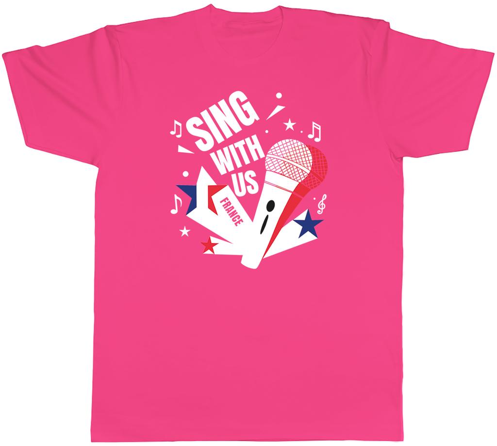 France Music Sing with us Note karaoke Unisexs TShirt Tee Gift Top
