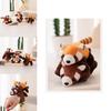 Adorable Panda Plush Wrist Rattle Toy Cute Raccoon Keychain Refrigerator Magnet