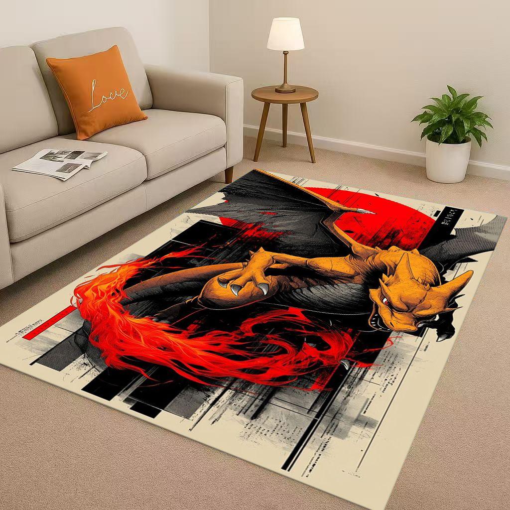 

MINISO Charizard Pokemon Cartoon Christmas Gift Living Room Non-Slip Area Rug Carpet for Bedroom Sofa,Home Decor Doormat Kids 40x60cm( 15x23in )