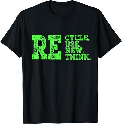 Recycle Hergebruik Vernieuw Heroverweeg Crisis Milieuactivisme T-shirt Unisex T-shirt