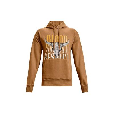 Project Rock Johnson Series Trainings-Sport-Fleece-Hoodie für Herren, bedruckt, Vintage-Braun 1367036-277