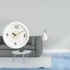 Contemporary Decorative Wall Clock Sculpture with Large Numerals And Geometric Fruit Ornament for