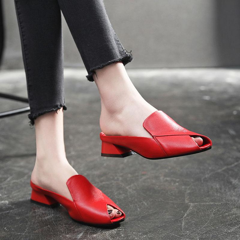 Fashion FHC New Soft Slippers Woman,Outdoor Wearing,Slip on Slides,Low Heel Summer Shoes,Peep Toe,35-40,BLACK,BEIGE,YELLOW,Dropship