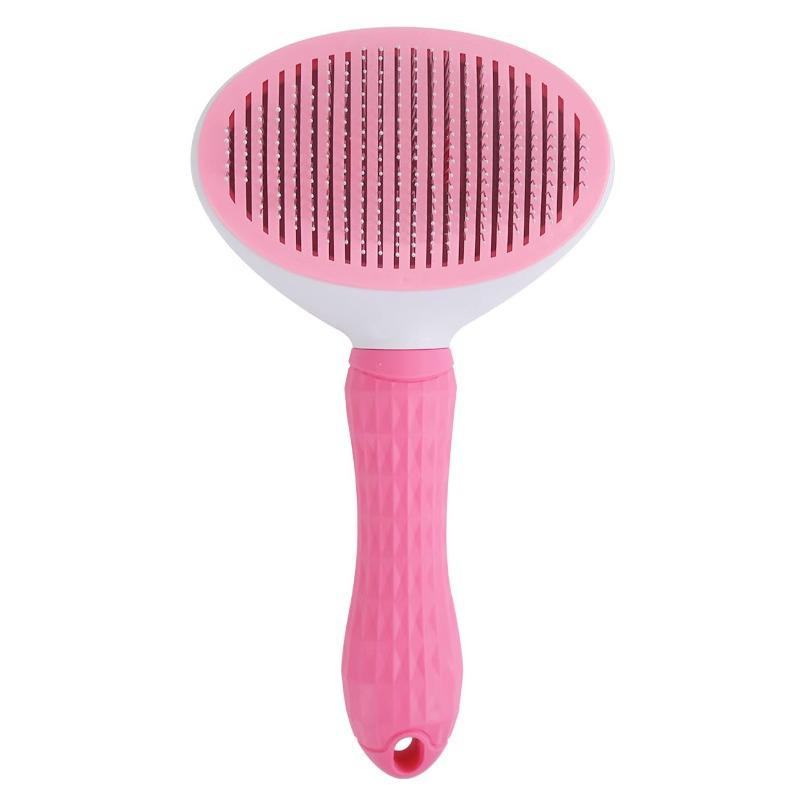 Pet De-shedding Comb for Cats & Dogs with One-Click Fur Release.