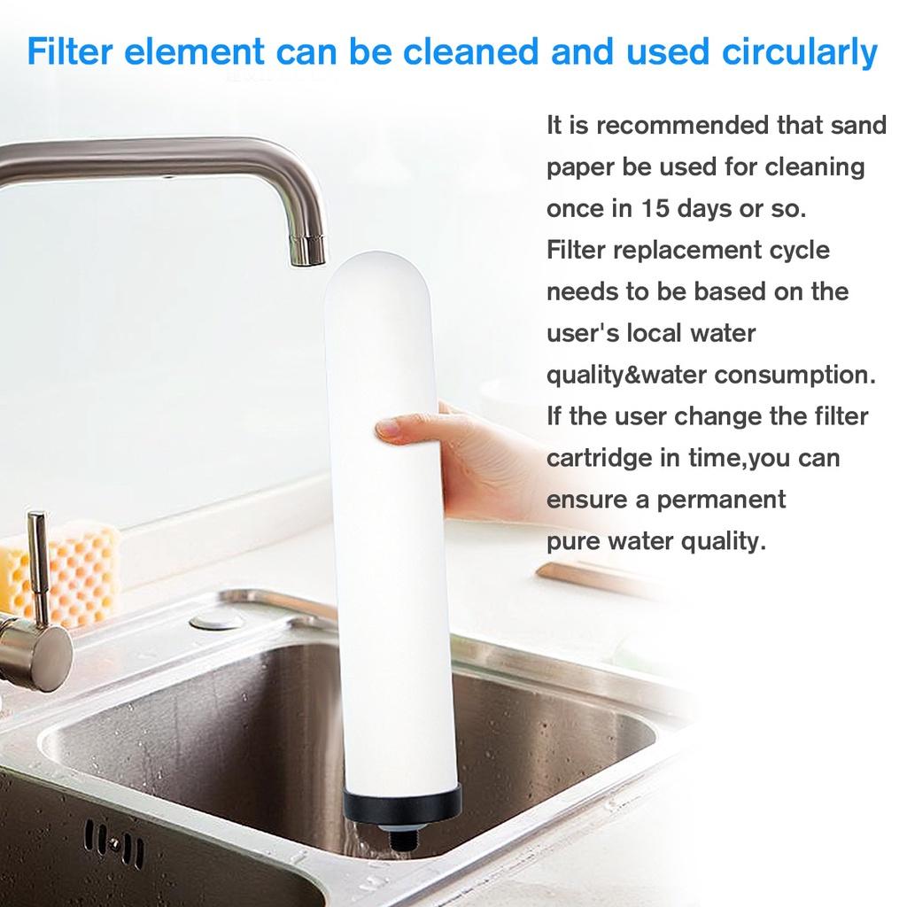 3-5L/min Drinking Water Filter Purifier Ultra-filtration System Desktop Stainless Steel + ABS