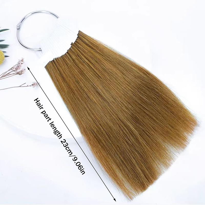 30Pcs 23Cm Real Human Hair Color Rings Swatches For Human Hair Extensions Salon Tools Hair Dyeing Sample Chart Dyeing Practice