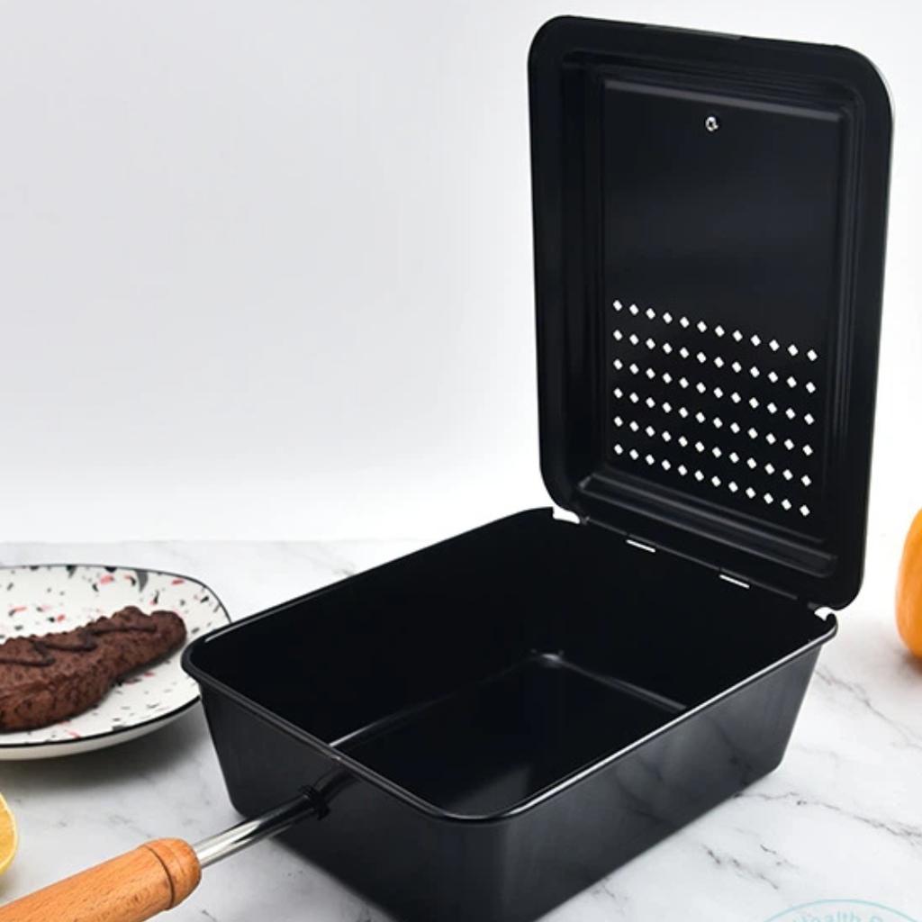 Cast Iron Popcorn Pot Anti-stick Camping Cookware DIY Homemade Popcorn Making Kitchen Tool