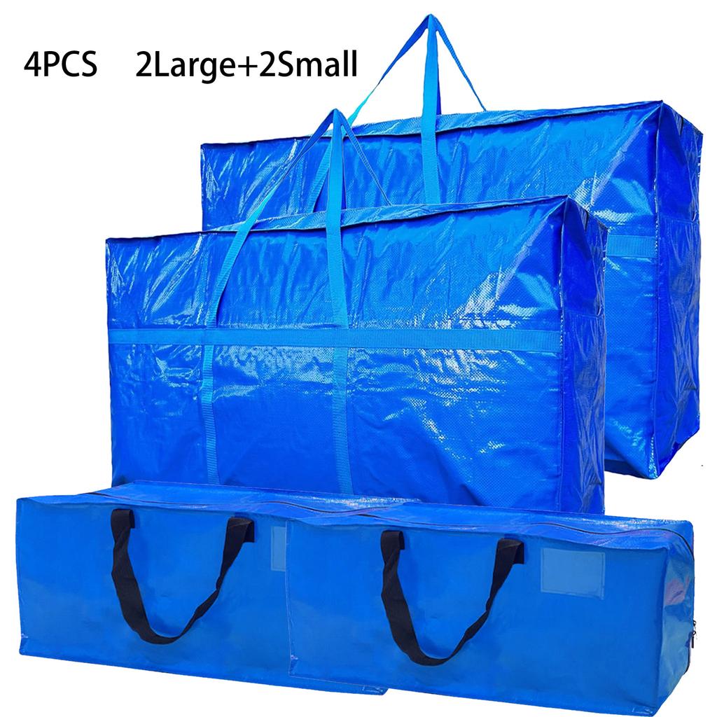 1/2/3/4 Stück Die strapazierfähige Umzugs- und Aufbewahrungstasche wird mit einem starken Griff und einer Reißverschluss-Tragetasche geliefert, um Platz zu sparen